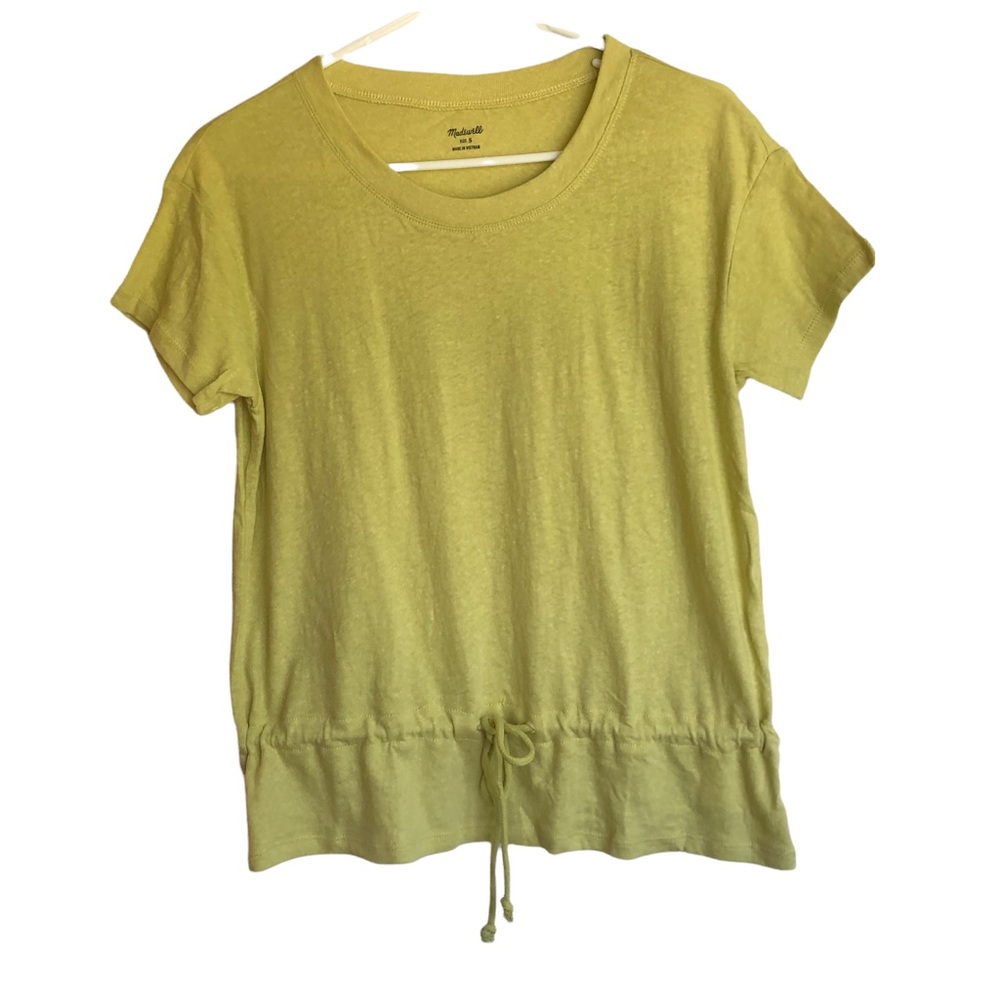 NWT Madewell Drawstring T-Shirt in Crisp Pear Size S